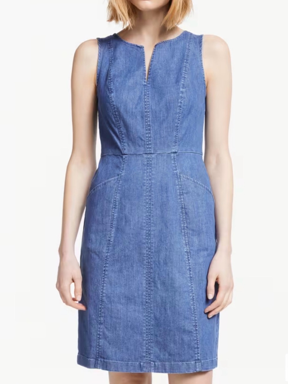 Sleeveless Denim Dress by Boden
